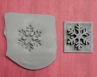 Winter, Snowflake, Texture Stamp, Earring, Pendant, Embossing on Polymer Clay, Clay Tool, Polymer Clay Stamp, Soap Stamp, Christmas Stamp