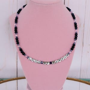 BG3-Inspired Shadowheart Lady of Sorrow Shar Beaded Necklace