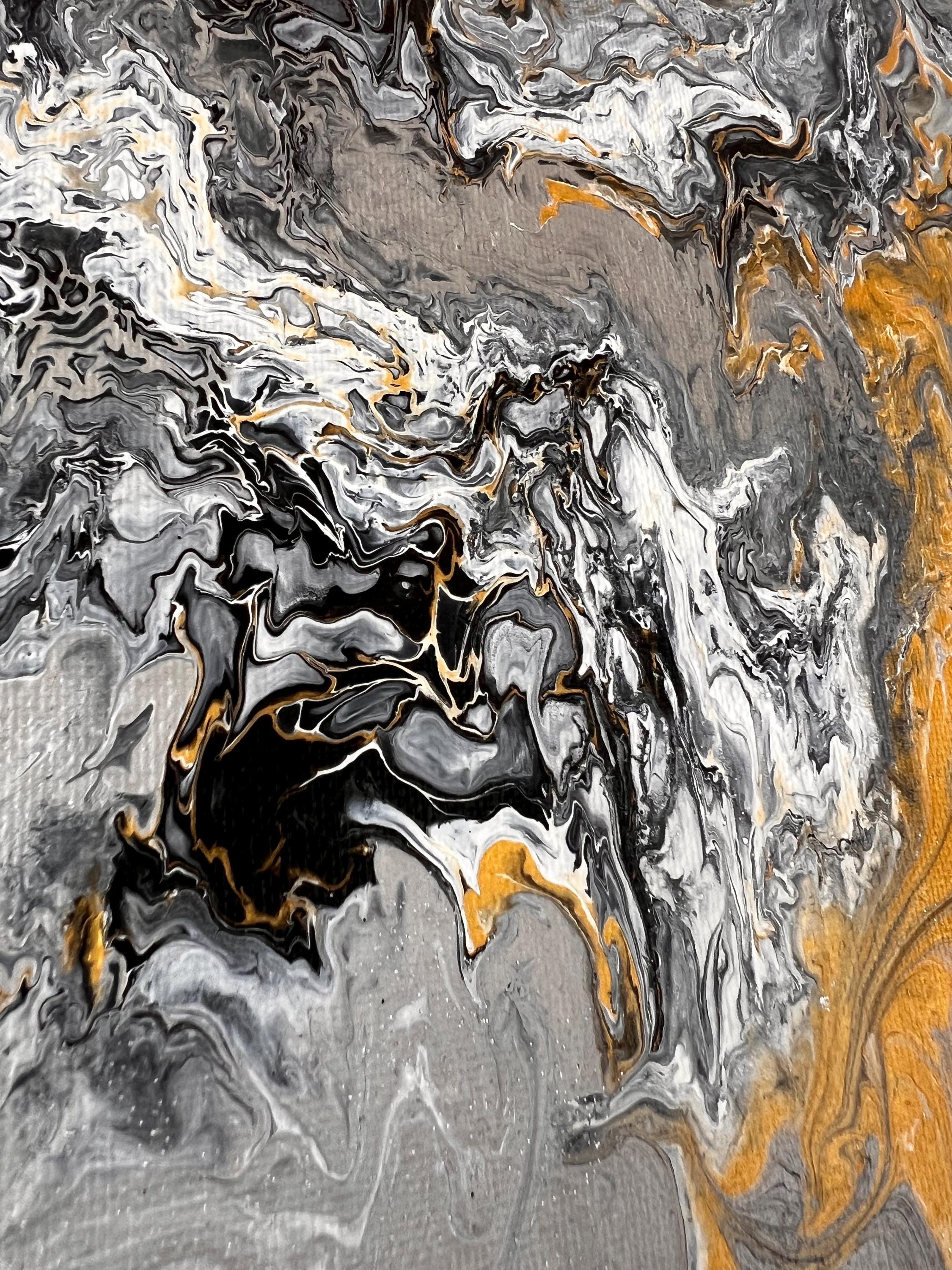 MoOnSaによるキャンバスに描かれたオリジナルアクリル画（29×29cm