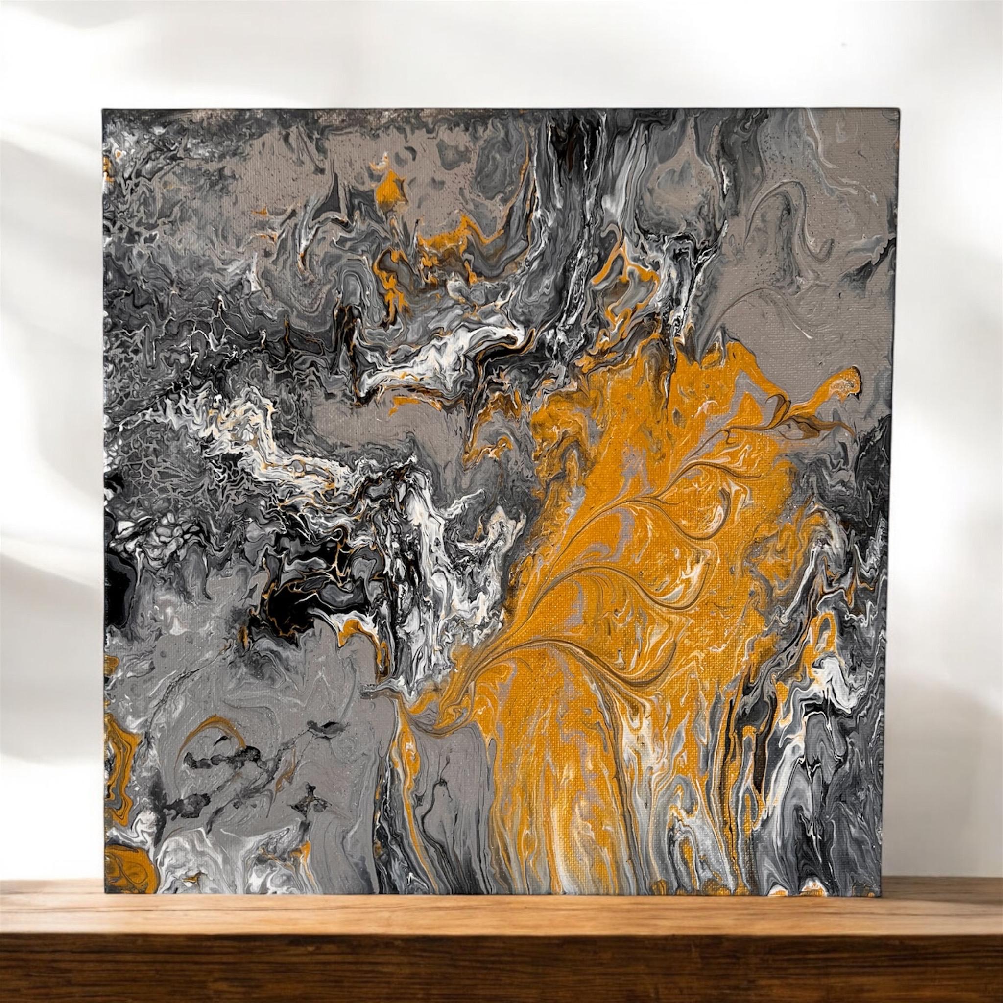 MoOnSaによるキャンバスに描かれたオリジナルアクリル画（29×29cm