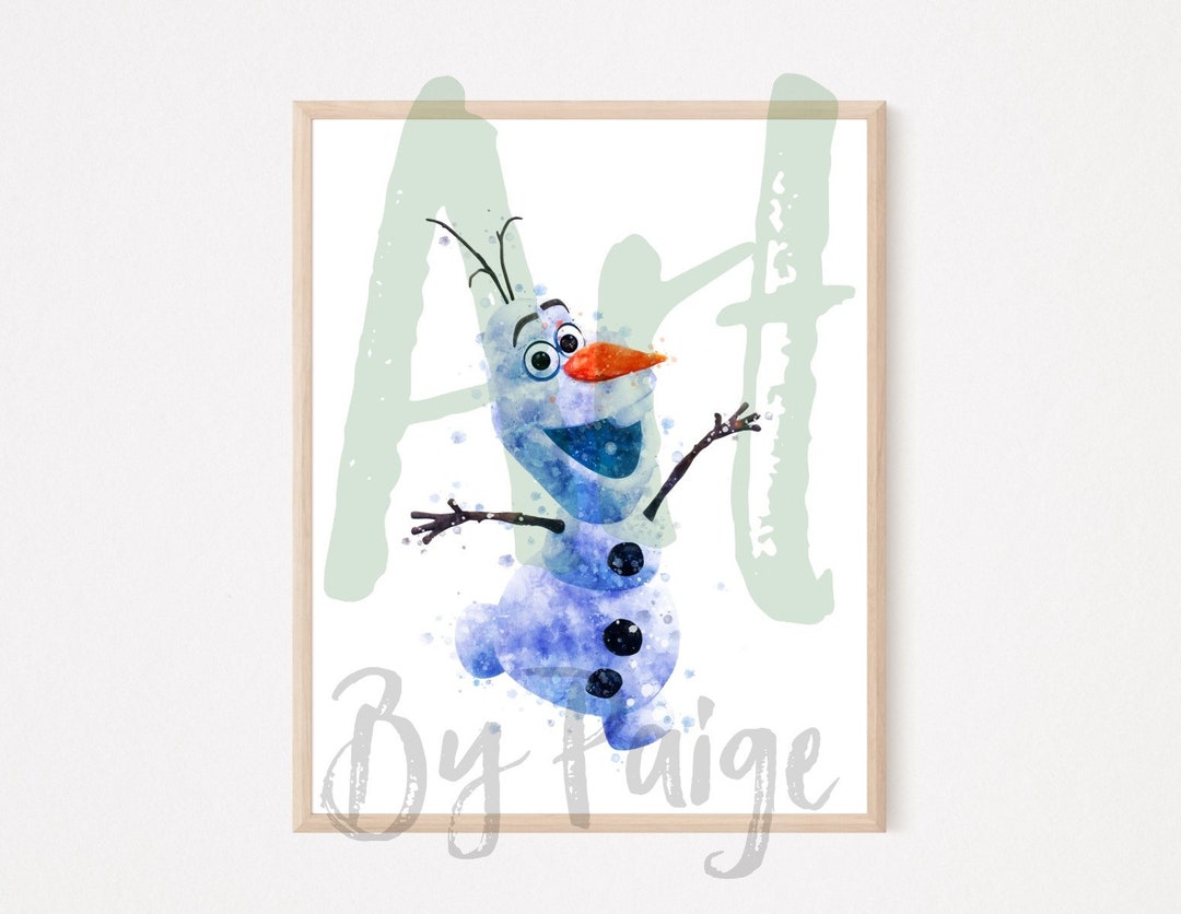 Frozen: Olaf Watercolour Art Print - Etsy