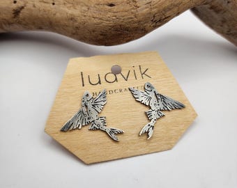 Flying Fish Stud Earrings