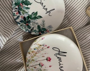 Personalized Wildflower Ring Dish,Gift for Mom