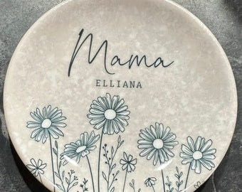 Personalized Wildflower Ring Dish,Gift for Mom