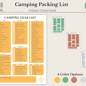 Camping Packing List, Camping Checklist, Camping Essentials, Camping List, Packing List, Packing List Printable, Instant Download