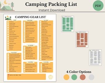 Camping Packing List, Camping Checklist, Camping Essentials, Camping List, Packing List, Packing List Printable, Instant Download