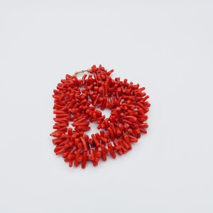 Vintage Rare Red Coral Branch Necklace with Spring Ring Clasp Weighting 54g - Stunning Vibrant Colour - Worldwide Shipping