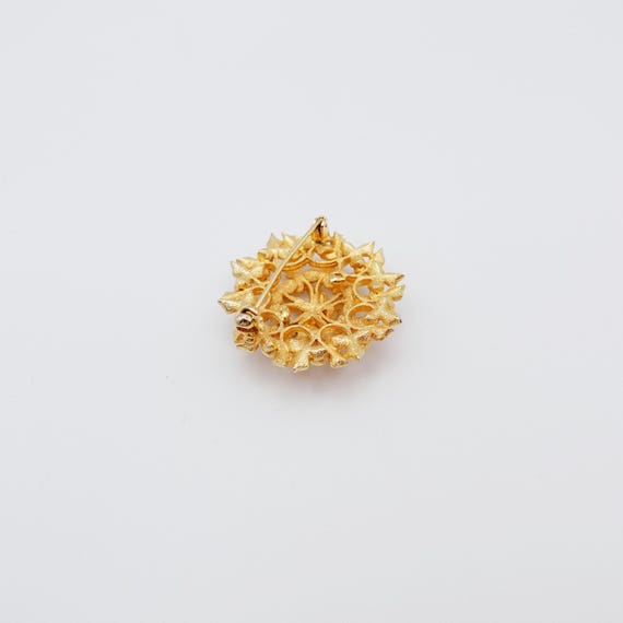 Unsual Abstract Leaf and Stem Cluster Brooch in G… - image 7