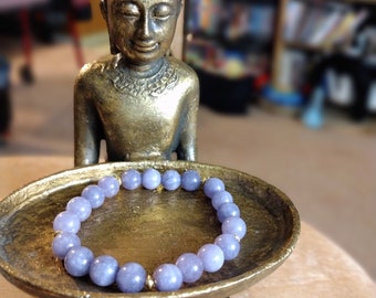 Lavender Angelite Buddha Spiritual Bracelet bracelet