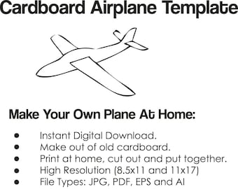 Cardboard Airplane Etsy