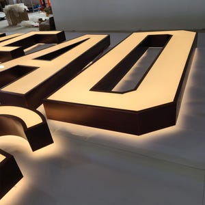 Custom Led Channel Letters, Stainless Steel Sign Letters,3D illuminated Metal Letters, Indoor Outdoor Sign Letter, Light Up Advertisement