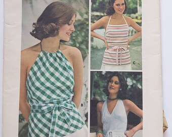 Butterick 4291 Misses' Halter Top Vintage Pattern Size 16