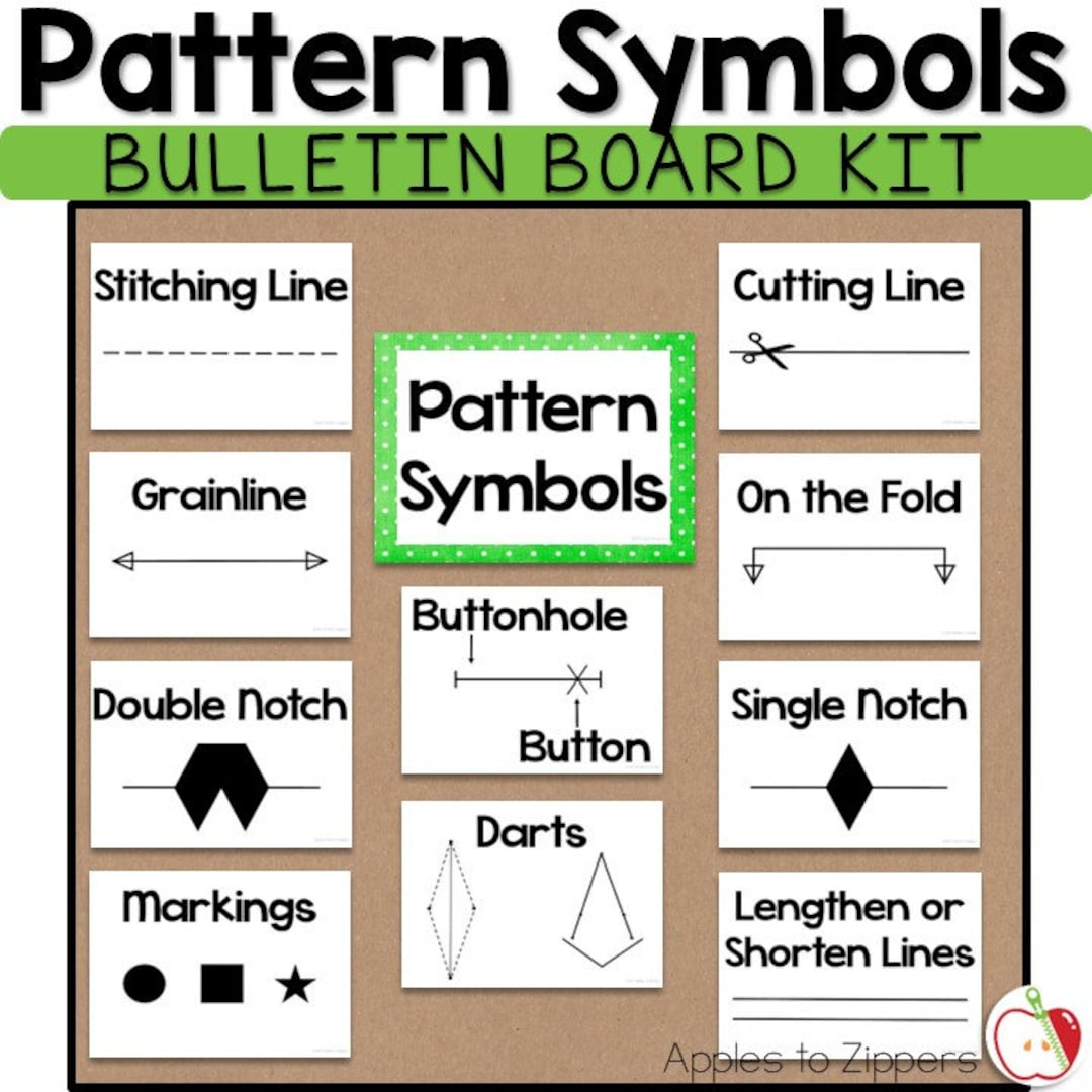 Pattern Symbols Bulletin Board Kit Etsy
