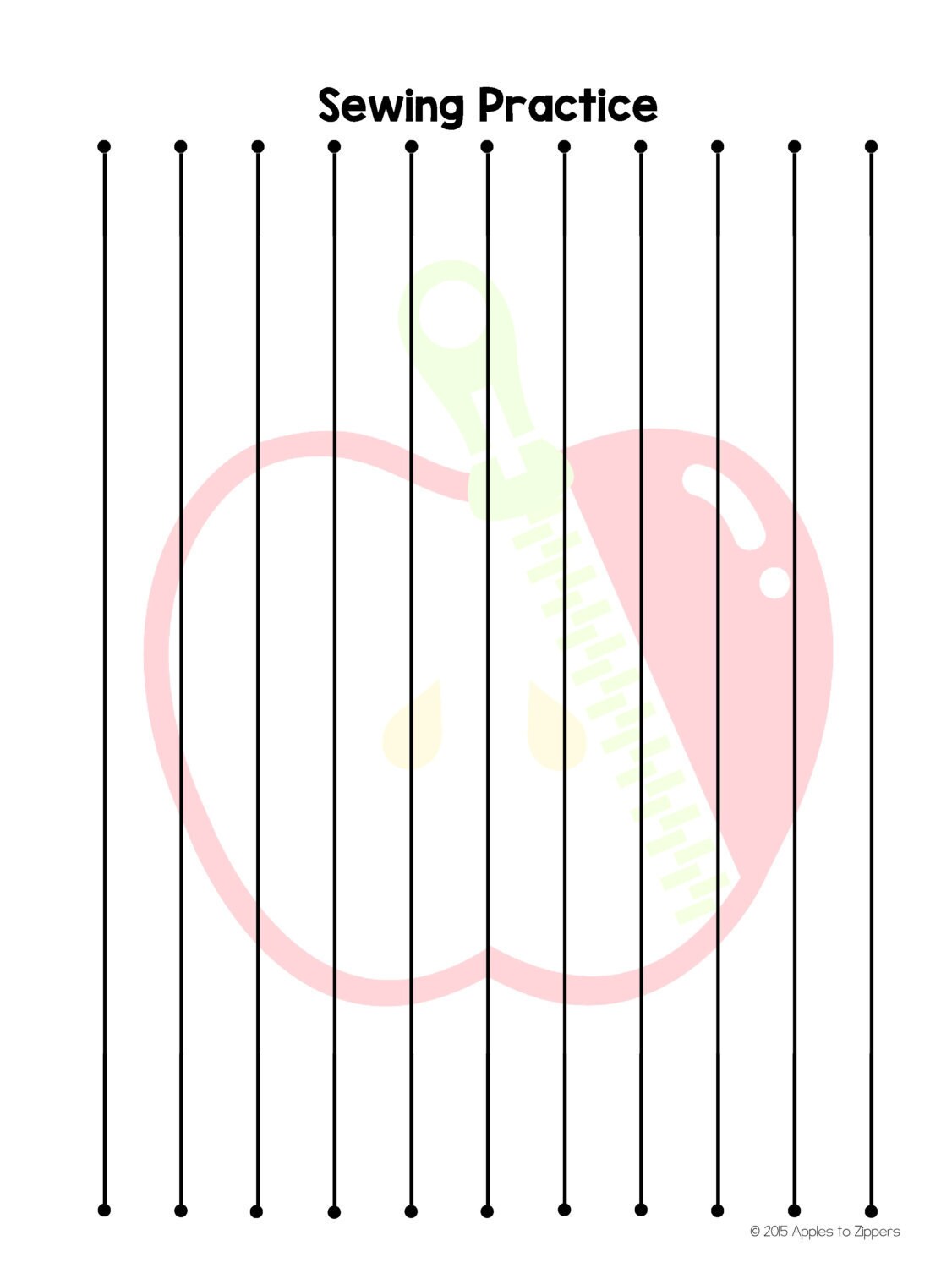 Practice Sewing Worksheets Etsy