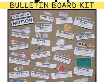 Sewing Equipment Bulletin Board Kit