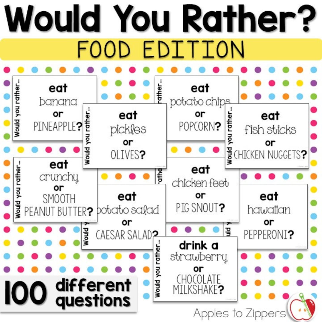 Would You Rather! Food Edition! Pt.2 - Quiz