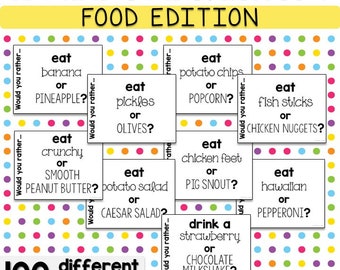 Would You Rather? Food Edition Activity