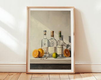 Gin and Oranges Kitchen Art Print (Digital Download)
