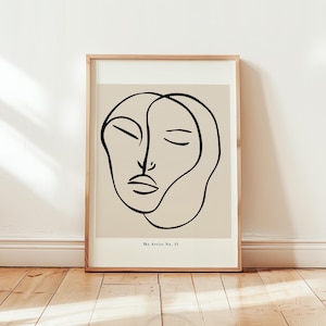 Minimalist Lines Art Print, Neutral Beige Print, Beige Printable Art, Abstract Line Drawing Print, Minimal Art Poster, Digital download