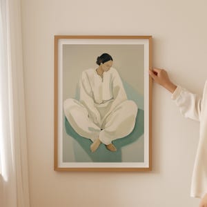 Abstract Person Art Print, Modern illustration Poster, Scandinavian Style Wall Decor, Nordic Minimalist Art, Printable Art, Digital Download