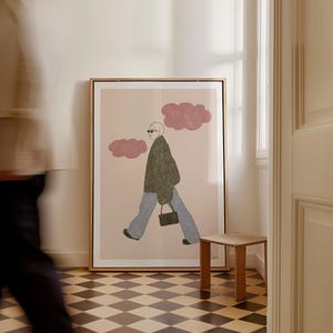 Fashion Illustration Art Print, Trendy Wall Art, Retro Poster, Girly Wall Art, Printable Art, Digital Download