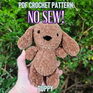 Puppy crochet pattern Mini dog Beginner Friendly no sew pattern