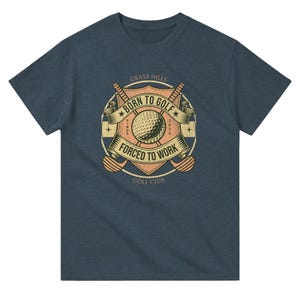 Men&#39;s Golf T-shirt Born To Golf Crewneck T-shirt | Stylish Golfing Tee, Great Gift for Dads