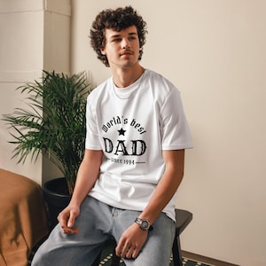 世界一のお父さんTシャツ | 父の日の面白いギフト | クールなお父さんシャツとカジュアルウェア