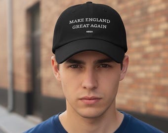 Make England Great Again Hat | Embroidered Baseball Cap | British Pride Gift | Patriotic UK Dad Hat | Adjustable Unisex Hat | MEGA