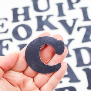 Cotton Alphabet Iron-On Letters for Customized DIY Crafts, Perfect for Creative Home Projects and Stylish Personalization