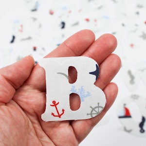 Iron-On Cotton Alphabet Letters for Creative DIY Crafts Ideal for Customizing T-Shirts, Bags, and Home Decor Projects