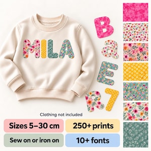Cotton Iron-On Alphabet Letters: DIY Craft Personalization