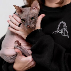 Moletom bordado personalizado para animais de estimação, camisa personalizada para animais de estimação, moletom com capuz bordado personalizado para animais de estimação, rosto personalizado para animais de estimação e moletom com nome do animal de estimação