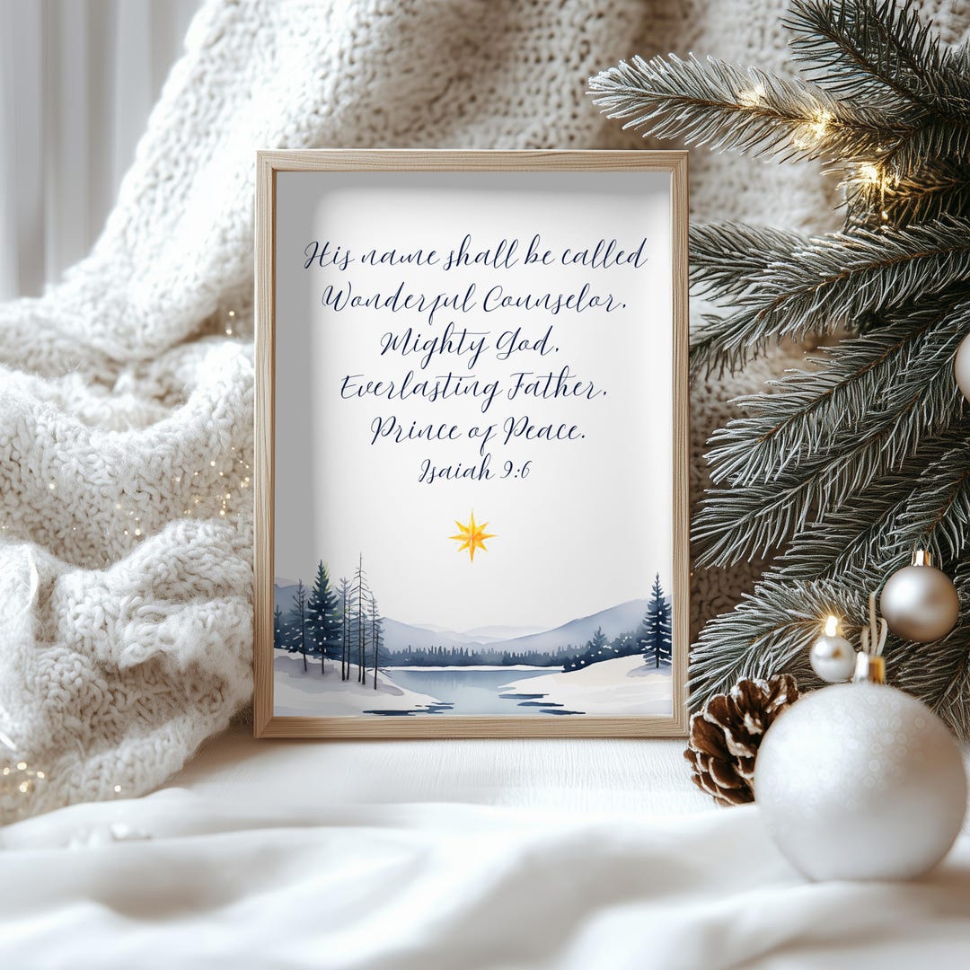 Christmas Bible Verse Watercolor Creative Printable/digital Download ...
