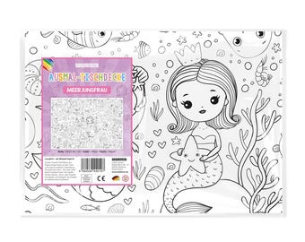 Nappe à colorier sirène