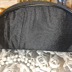 Giorgio Armani Beauty 10&quot;x5&quot; Perfume Half Moon Travel Makeup Cosmetic Bag - New