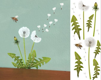 Insekten, Schmetterlinge und Wildblumen Wandaufklebern