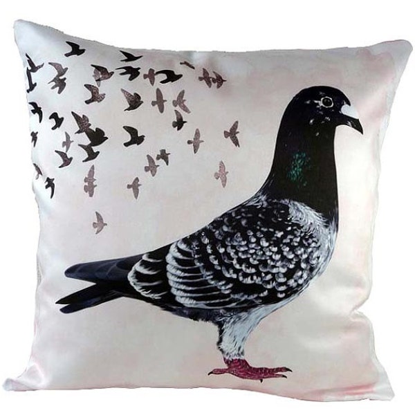 Cushion cover Pigeon 16x16inch 40x40m - throw pillow - pillow sham