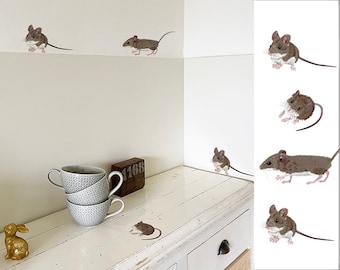 Wood mouse Wall stickers