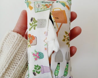 Travel Tissue Holder || Garden/Gardener Print || Purse Tissue Holder || Travel Kleenex Holder || Purse Kleenex Holder