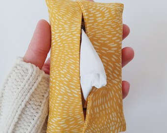 Travel Tissue Holder || Modern Yellow Print || Purse Tissue Holder || Travel Kleenex Holder || Purse Kleenex Holder