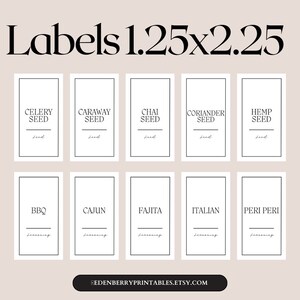 73 Printable Kitchen Labels, Pantry Label Template, Modern Minimalist ...