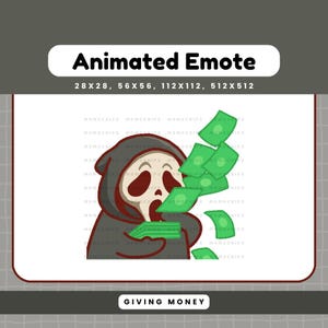 Ghost Emote Animated, Twitch Funny Giving Money Streaming Chat