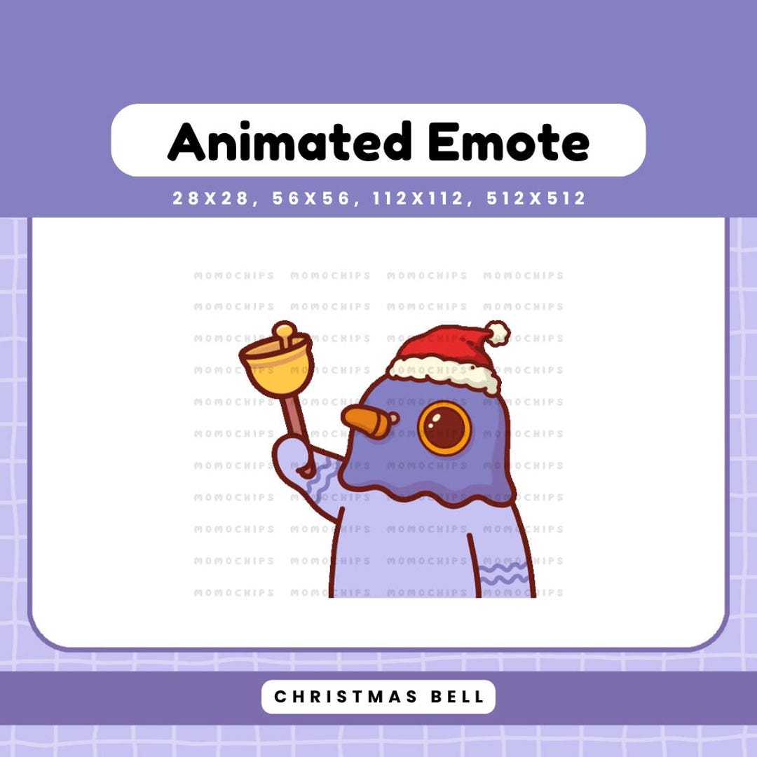 Pigeon Christmas Bell Emote, Animated Twitch Funny Xmas Streaming Chat ...