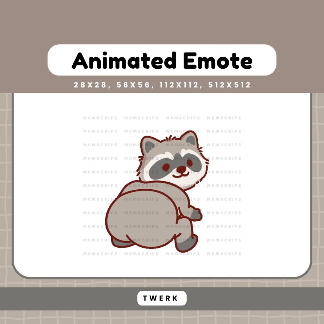 Animated Raccoon Twerk Emote, Twitch Animal Emotes Dance Streamer ...