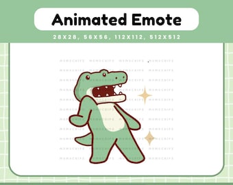 Animated Crocodile Emotes, Twitch Dance Flirty Vibe Chat Streamer Vtuber