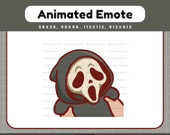 Ghost Twitch Emotes Animated, Strea. Funny Spooky Streamer Vtuber Emote