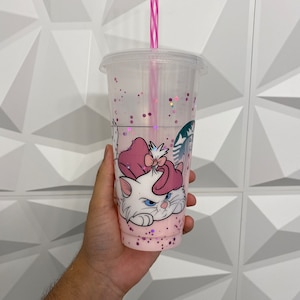 Custom Starbucks venti tumbler cold cup inspired by Marie kitty cat