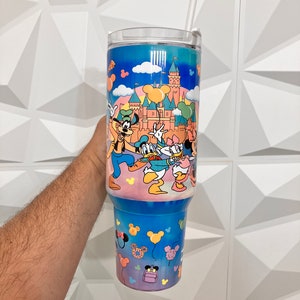 Customized  40 oz tumbler dupe inspired by magic castle best friends Magic Mouse