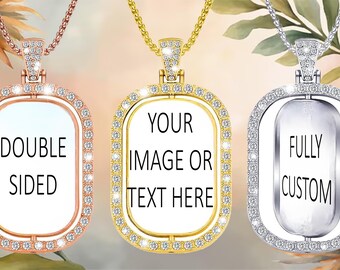 Collar personalizado con foto – Colgante de sublimación a doble cara personalizado / Regalo conmemorativo • Regalo de aniversario • Collar con foto de mascota